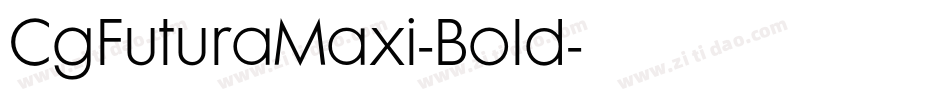CgFuturaMaxi-Bold字体转换