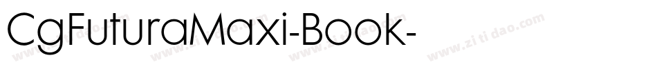 CgFuturaMaxi-Book字体转换