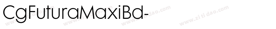 CgFuturaMaxiBd字体转换