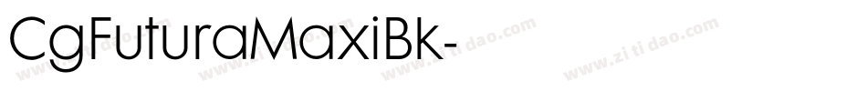 CgFuturaMaxiBk字体转换