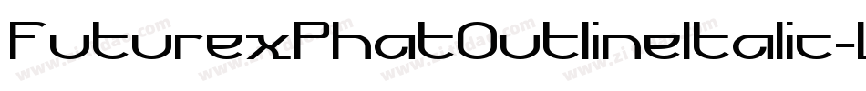 FuturexPhatOutlineItalic-L7W字体转换