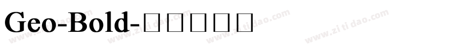 Geo-Bold字体转换