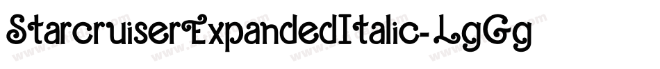 StarcruiserExpandedItalic-LgGg字体转换