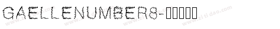 GaelleNumber8字体转换