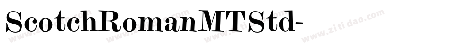 ScotchRomanMTStd字体转换