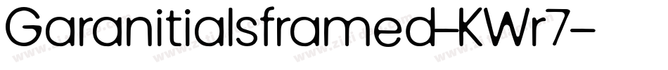Garanitialsframed-KWr7字体转换