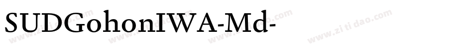 SUDGohonIWA-Md字体转换