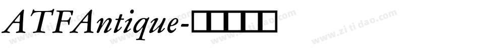 ATFAntique字体转换