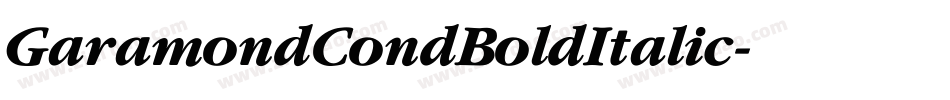 GaramondCondBoldItalic字体转换
