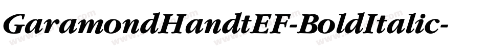 GaramondHandtEF-BoldItalic字体转换