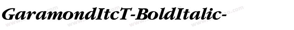 GaramondItcT-BoldItalic字体转换