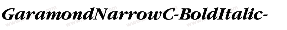 GaramondNarrowC-BoldItalic字体转换
