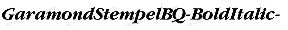 GaramondStempelBQ-BoldItalic字体转换
