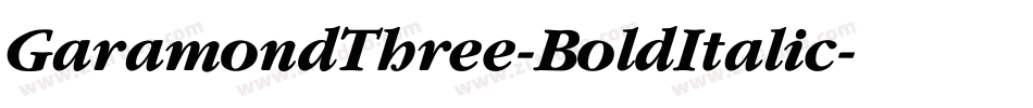 GaramondThree-BoldItalic字体转换