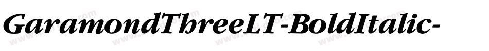 GaramondThreeLT-BoldItalic字体转换