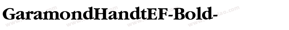 GaramondHandtEF-Bold字体转换