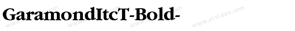 GaramondItcT-Bold字体转换