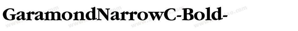 GaramondNarrowC-Bold字体转换