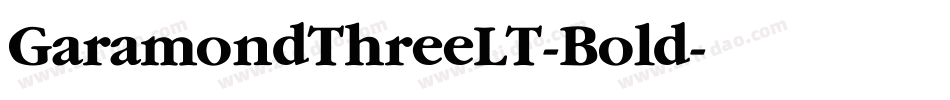 GaramondThreeLT-Bold字体转换