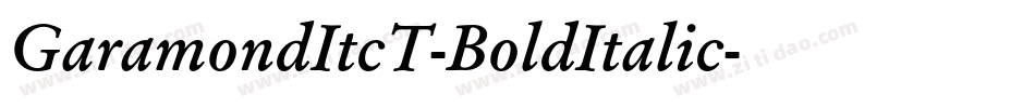 GaramondItcT-BoldItalic字体转换