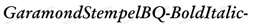 GaramondStempelBQ-BoldItalic字体转换