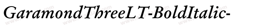 GaramondThreeLT-BoldItalic字体转换