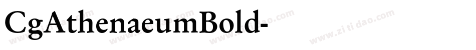 CgAthenaeumBold字体转换