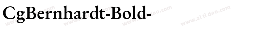 CgBernhardt-Bold字体转换