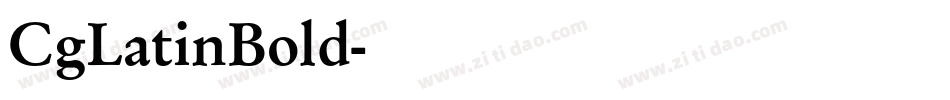CgLatinBold字体转换