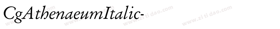 CgAthenaeumItalic字体转换