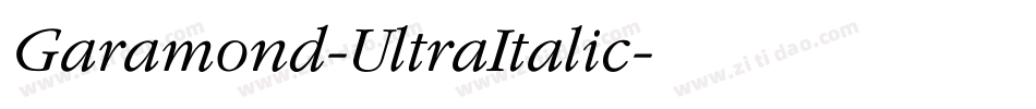 Garamond-UltraItalic字体转换