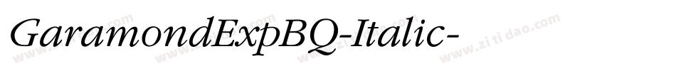 GaramondExpBQ-Italic字体转换