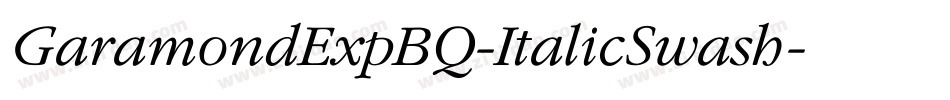 GaramondExpBQ-ItalicSwash字体转换