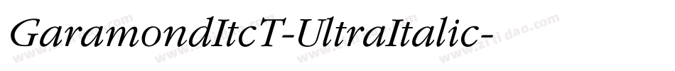 GaramondItcT-UltraItalic字体转换