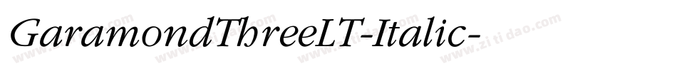 GaramondThreeLT-Italic字体转换