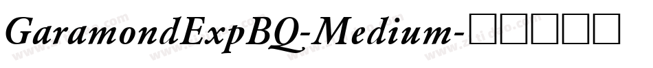 GaramondExpBQ-Medium字体转换