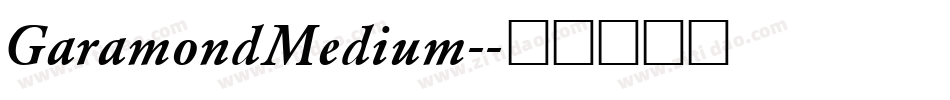GaramondMedium-字体转换