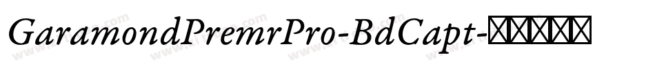 GaramondPremrPro-BdCapt字体转换