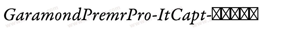 GaramondPremrPro-ItCapt字体转换