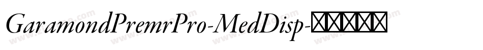 GaramondPremrPro-MedDisp字体转换
