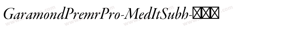 GaramondPremrPro-MedItSubh字体转换