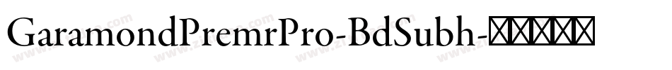 GaramondPremrPro-BdSubh字体转换