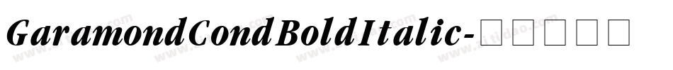 GaramondCondBoldItalic字体转换