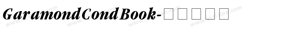 GaramondCondBook字体转换