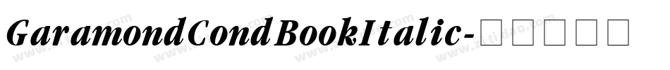 GaramondCondBookItalic字体转换