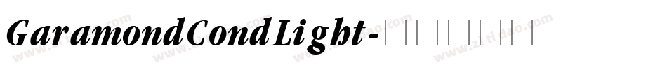 GaramondCondLight字体转换