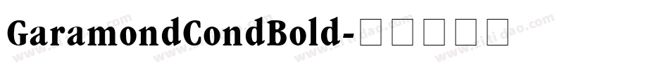 GaramondCondBold字体转换