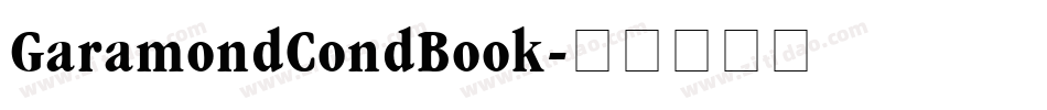 GaramondCondBook字体转换
