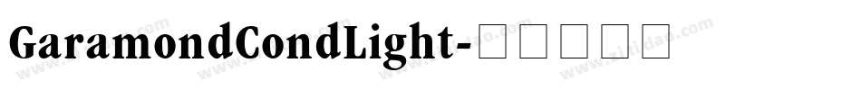 GaramondCondLight字体转换