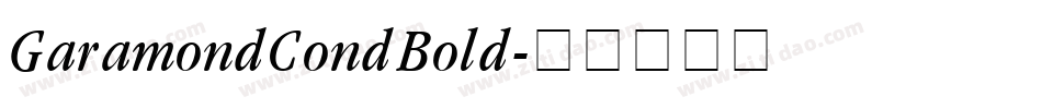 GaramondCondBold字体转换